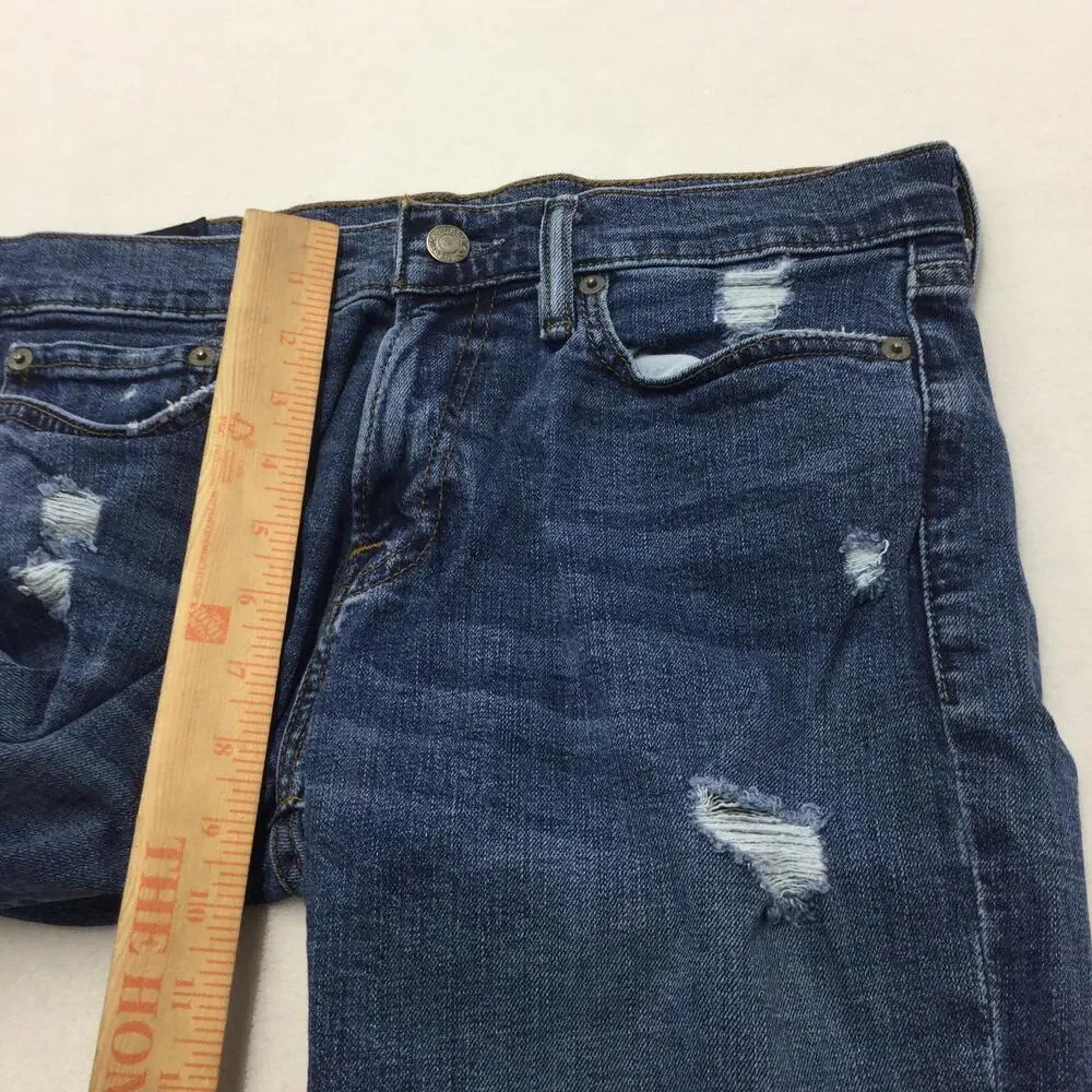 Abercrombie & Fitch Rustin Athletic Skinny Jeans Mens 29x30 Distressed Stretch